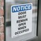 Signmission Door Must Remain Open When Occupied, 5 in W x Rectangle, Vinyl Decal OS-2PACK-NS-D-57-V-11509 - alternate 3